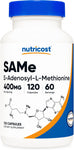 Nutricost SAM-e (S-Adenosyl-L-Methionine) 400mg Per Serving, 60 Servings, 200mg Per Capsule, 120 Capsules