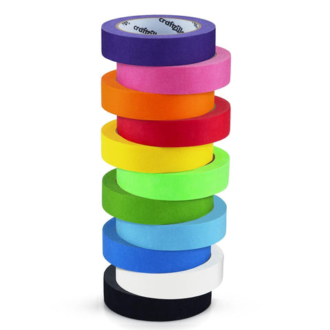 Craftzilla Colored Masking Tape – 11 Roll Multi Pack