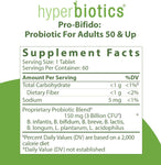 Hyperbiotics Vegan Pro Bifido Tablets | Probiotics for Women & Men, Adults Over 50 60 count