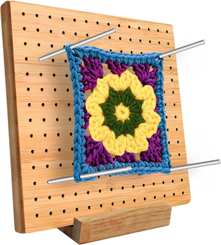 7.8 Inches Bamboo Wooden Board for Knitting Crochet and Granny Squares