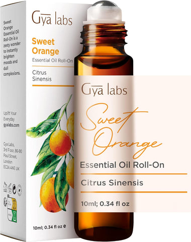 Gya Labs Sweet Orange Essential Oil Roll-On  - Sweet, Citrusy Scent