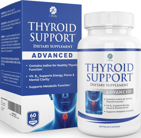 1 Body Thyroid Support Supplement with Iodine 60 capsules