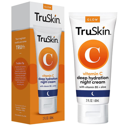 TruSkin Vitamin C Night Cream , Collagen  Vitamin B5, Botanical Essential Oils 2 Fl Oz