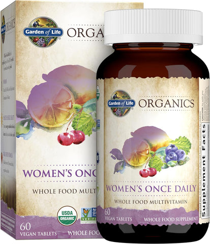 Garden of Life Organics Multivitamin for Women - Women's Once Daily Multi - 60 Tablets