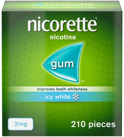 Nicorette Gum 2 mg Ice White 1 Pack x 210 Pieces