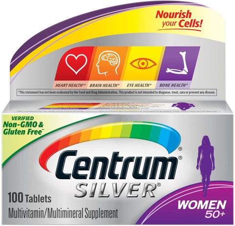 Centrum Silver Women 50+ Multivitamin/Multimineral Supplement 100 Tablets